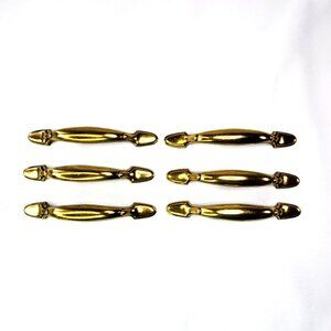 Vintage Brass Cabinet Drawer Pull Handles Set of 6 N19101 KBC 5" Long